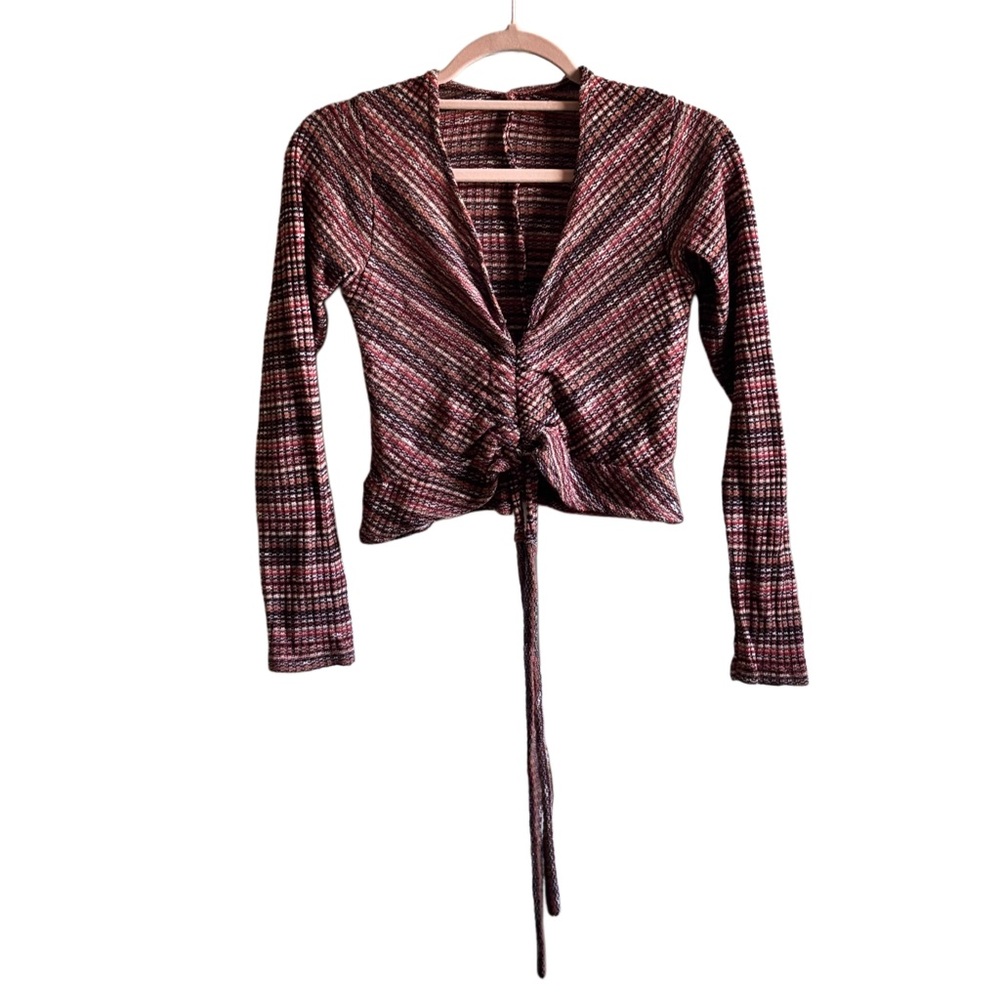 Upcycled Cropped Knit Top